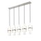 Z-Lite Cayden Linear Chandelier, 5-Light, 4.75 In.W x 42 In.L x 16.75 In.H, Brushed Nickel/Clear 1946P-5L-BN - alternate 2
